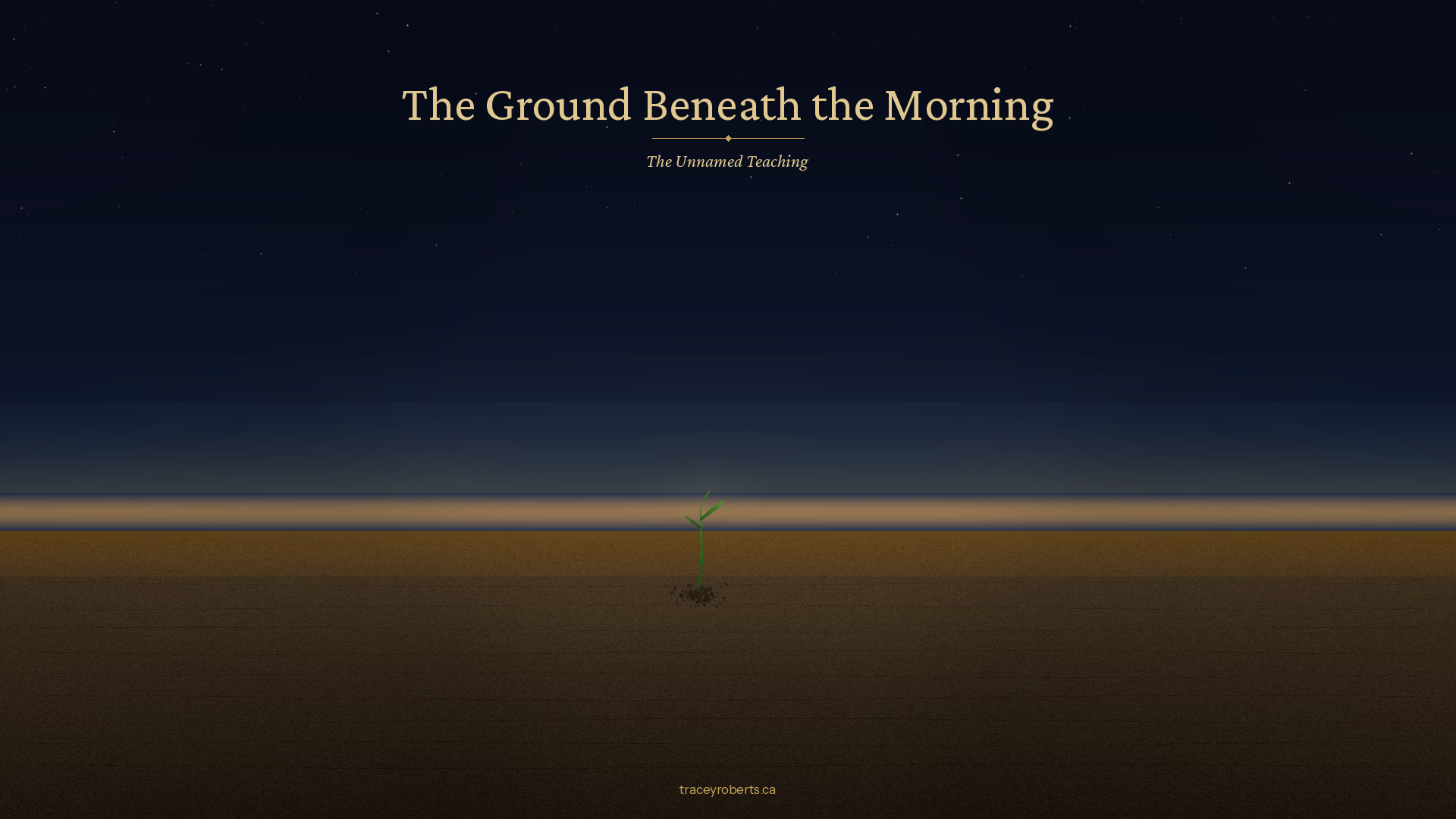 The Ground Beneath the Morning